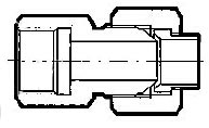 YZG4-4 pressure gauge straight intermediate joint