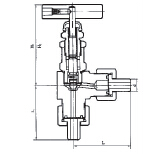 YZJ-2E (J24) external threaded angular globe valve