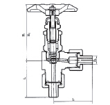 YZJ-2F (J24) external threaded angular globe valve