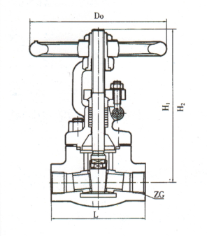 Z11H-64、Z11H-160、Z11Y-64、Z11Y-160 type internal threaded wedge gate valve